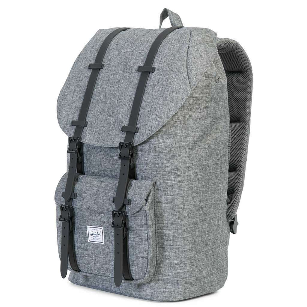 Herschel Supply Co. Little America Backpack in RAVEN CROSSHATCH s-l400.jpg main image 2