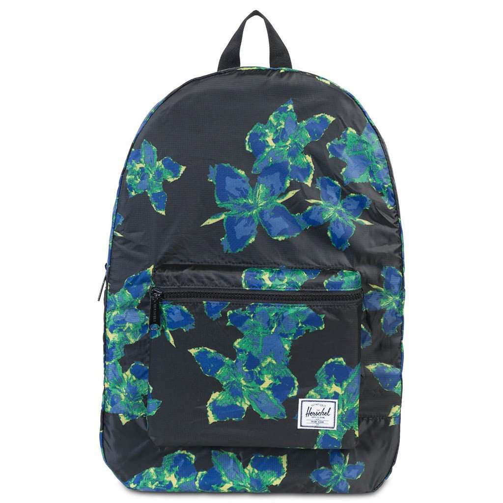 herschel backpack blue floral Herschel Supply Co. Packable Daypack in Neon Floral – Country Club Prep