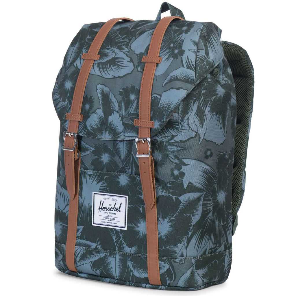 Herschel Retreat Backpack in Jungle Floral Green – Country Club Prep