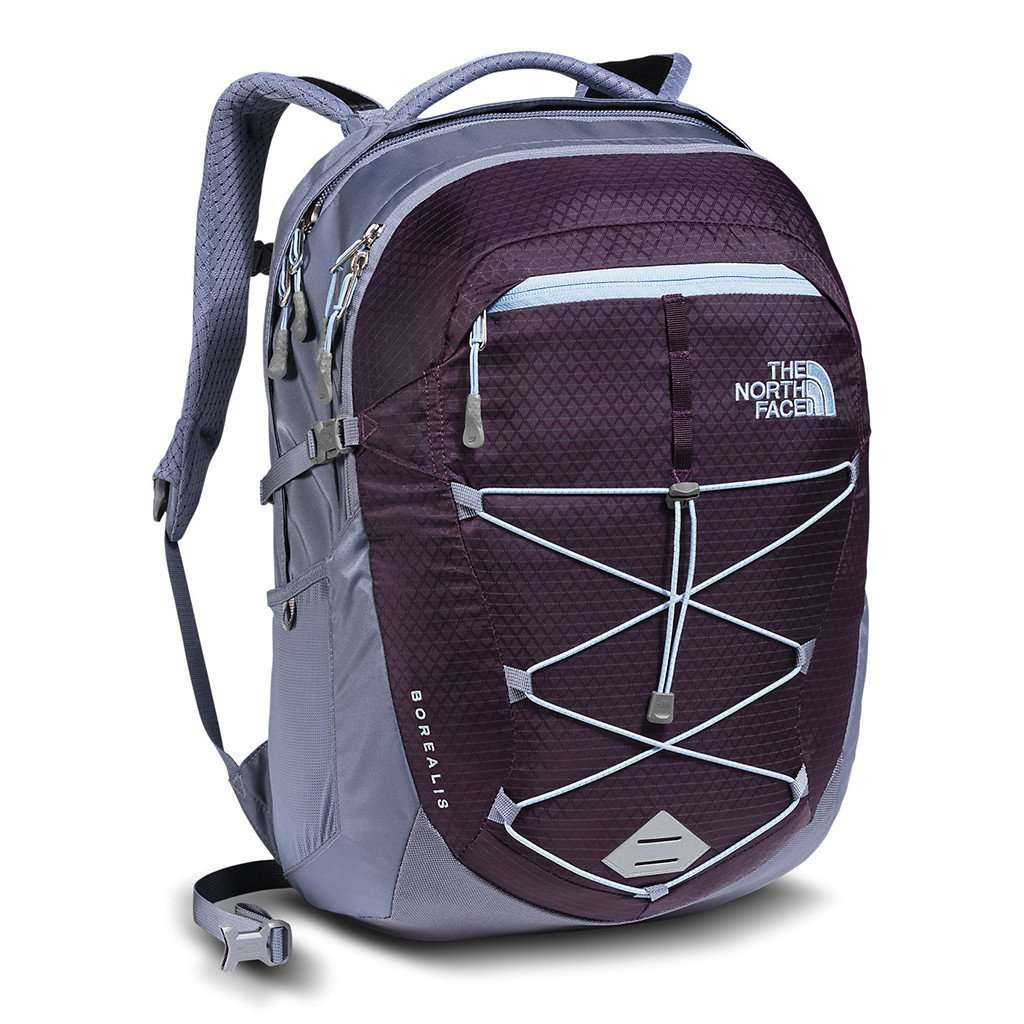north face backpack gray and purple The North Face Women's Borealis Backpack in Blackberry Wine/Chambray Blue – Country Club Prep