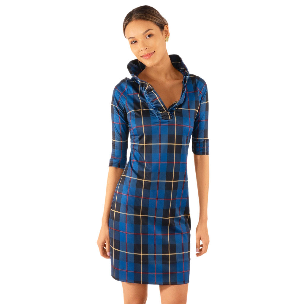 Gretchen Scott Designs Plaidly Cooper Jersey Ruffneck Dress Country Club Prep Gretchen Scott Designs Plaidly Cooper Jersey Ruffneck Dress Country Club Prep