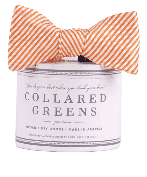CG Stripes Bow in Orange by Collared Greens - Country Club Prep