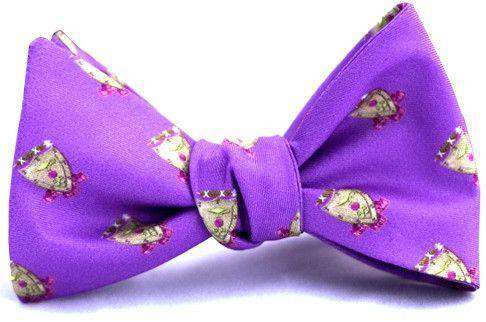 Sigma Alpha Mu Bow Tie in Purple by Dogwood Black - Country Club Prep
