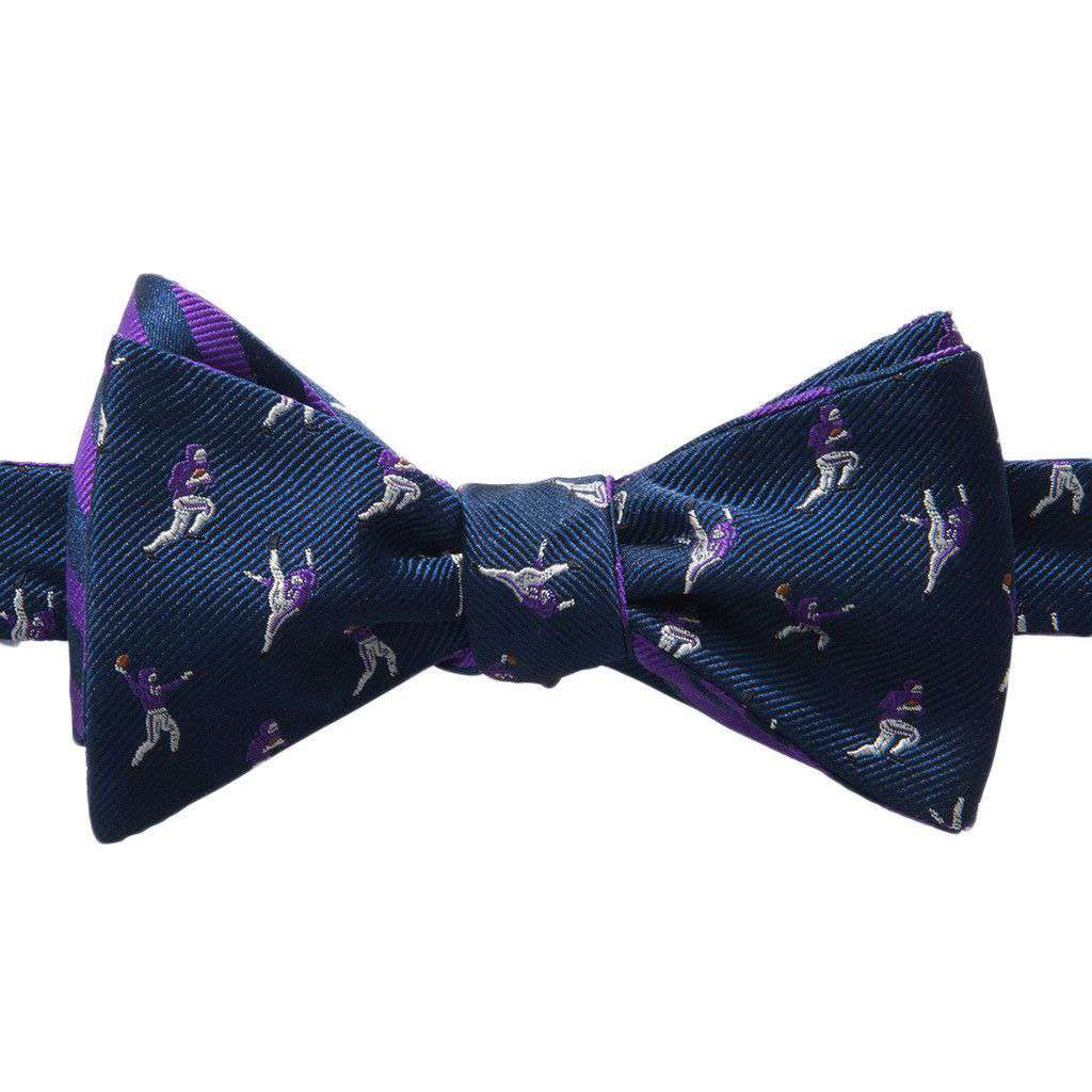 The Hangtime Reversible Bow Tie in Navy & Regal Purple by Southern Tide - Country Club Prep