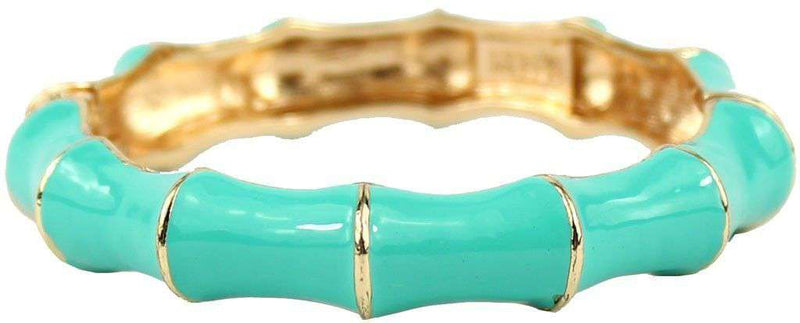 Bamboo Bangle in Turquoise by Pink Pineapple - Country Club Prep