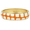 Gecko Bangle in White and Orange by Fornash - Country Club Prep