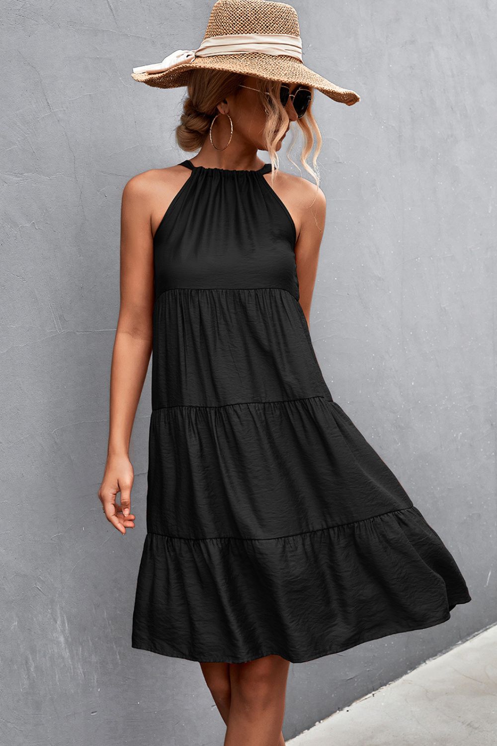 Grecian Tiered Sleeveless Dress – Country Club Prep