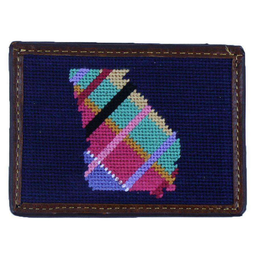 Smathers and Branson Custom Madras Credit Card Wallet in Dark