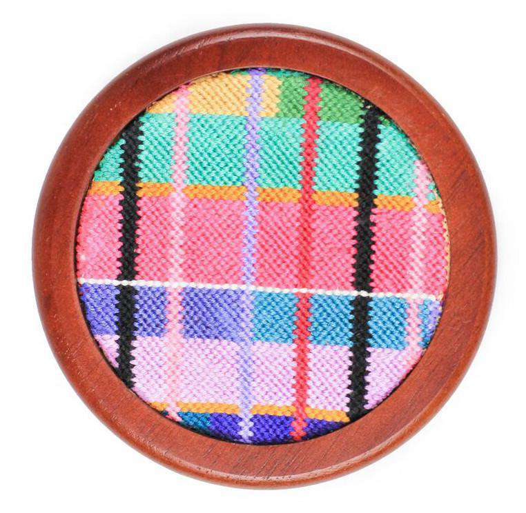 Limited Edition Needlepoint Longshanks Madras Coasters by Smathers & Branson - Country Club Prep