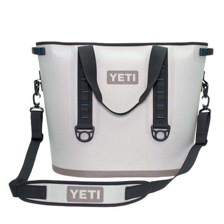 yeti bag 40 Hopper 40 in Fog Gray and Tahoe Blue by YETI