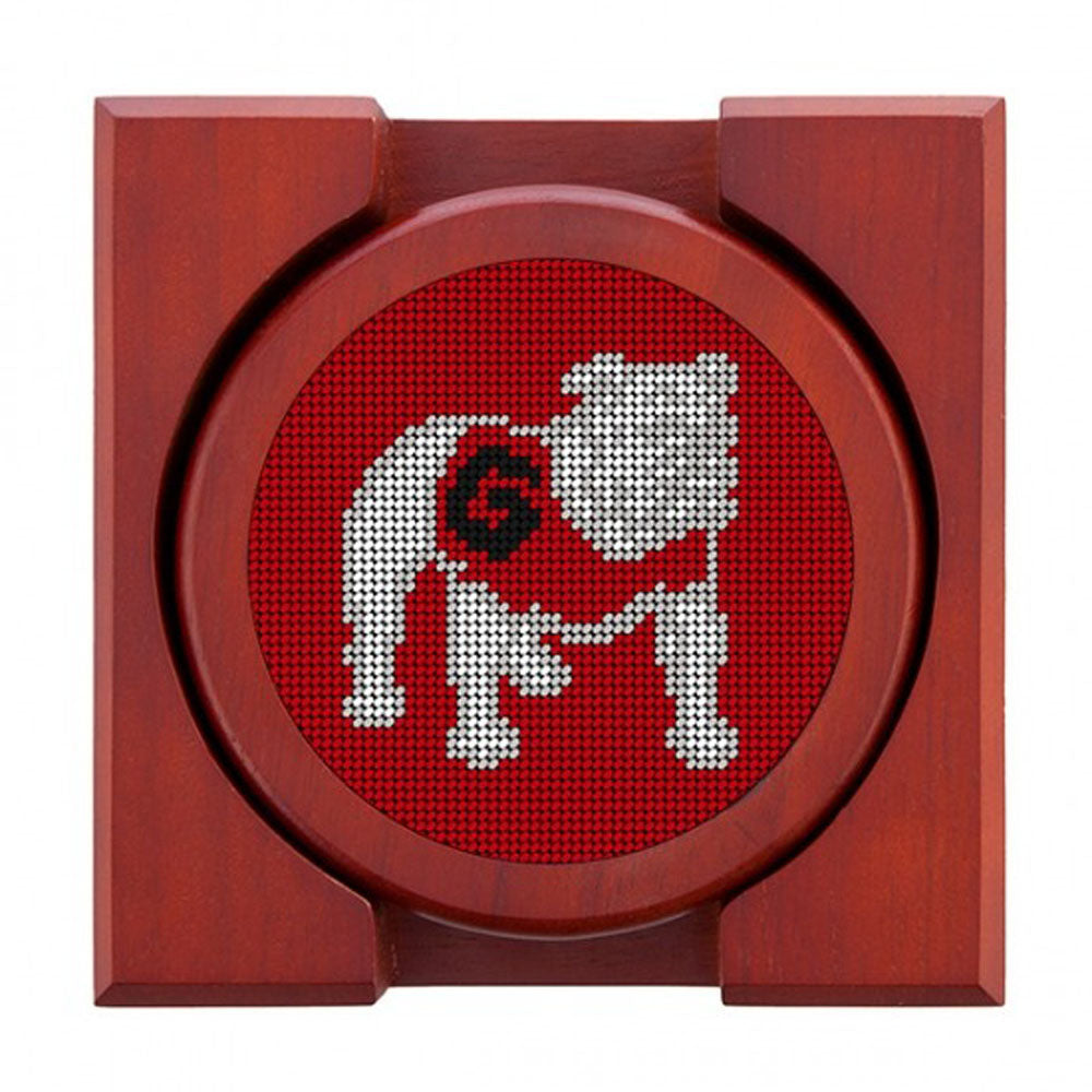 Georgia 2022 Back to Back National Championship Needlepoint Coasters by Smathers & Branson - Country Club Prep