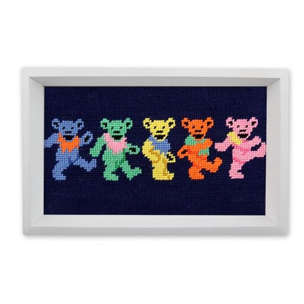 Dancing Bears Needlepoint Valet Tray by Smathers & Branson - Country Club Prep