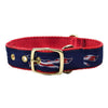 Patriotic Longshanks Dog Collar in Navy by Country Club Prep - Country Club Prep