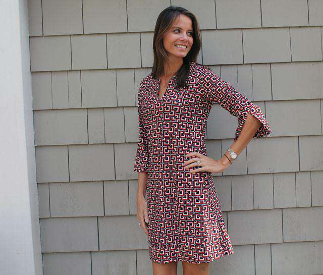 Megan Tunic Dress in Mod Square Black by Jude Connally – Country Club Prep