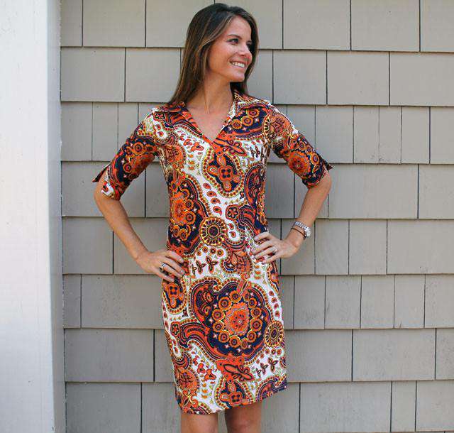 Michelle Dress in Navy Medallion by Jude Connally Navy / XS