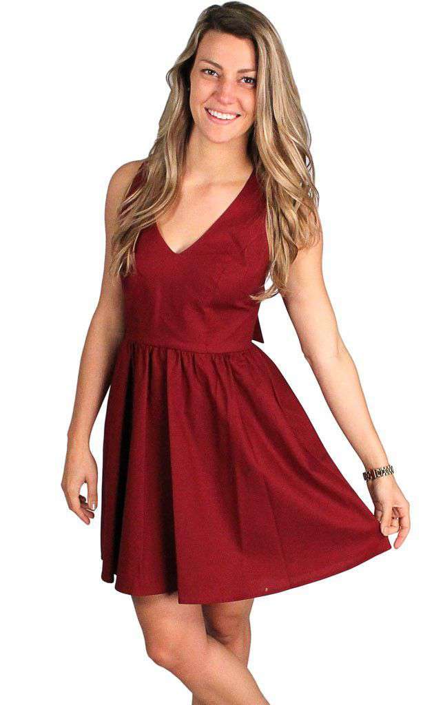 Lauren James The Augusta Dress in Crimson – Country Club Prep