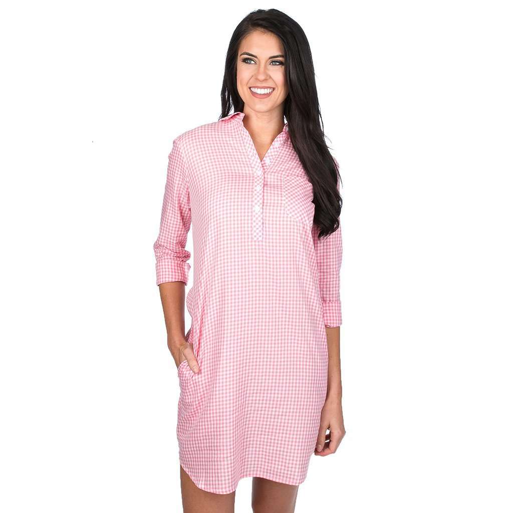Lauren James The Dakota Gingham Dress in Pink – Country Club Prep