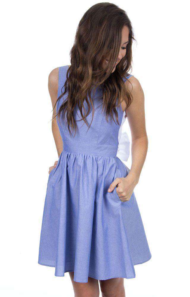 Lauren James The Emerson Oxford Dress in Blue – Country Club Prep
