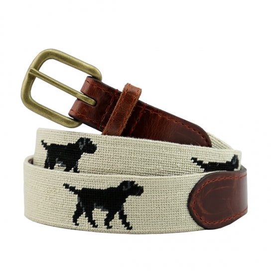 Black Labs Needlepoint Belt by Smathers & Branson - Country Club Prep