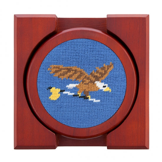 Birdie Eagle Needlepoint Coasters by Smathers & Branson - Country Club Prep