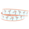 Flamingo Flock Leather Tab Belt in Melon by Country Club Prep - Country Club Prep