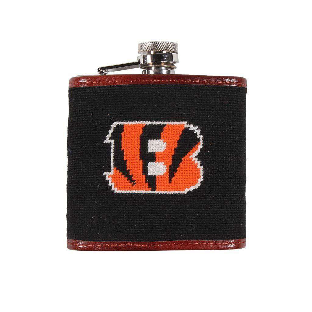 Cincinnati Bengals Needlepoint Flask by Smathers & Branson - Country Club Prep