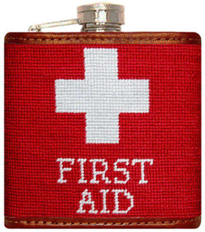 First Aid Needlepoint Flask by Smathers & Branson - Country Club Prep