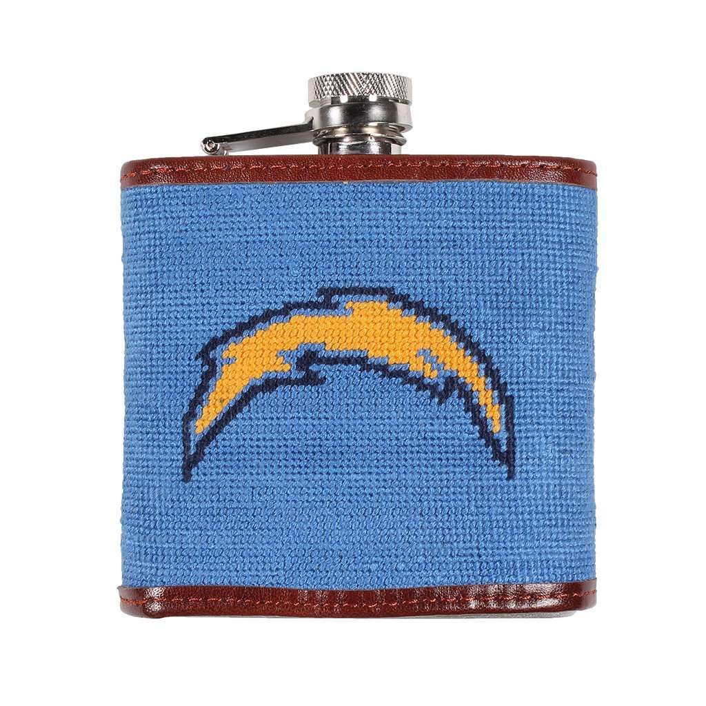 Los Angeles Chargers Needlepoint Flask by Smathers & Branson - Country Club Prep