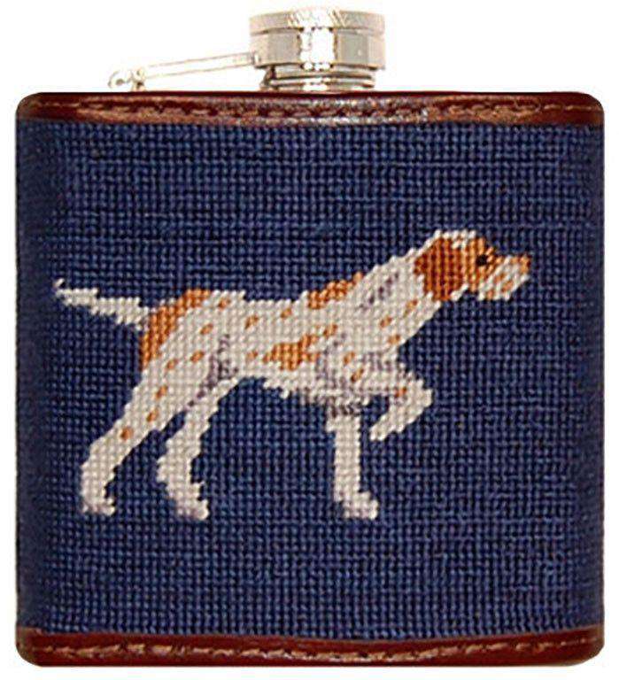 Pointer Needlepoint Flask by Smathers & Branson - Country Club Prep