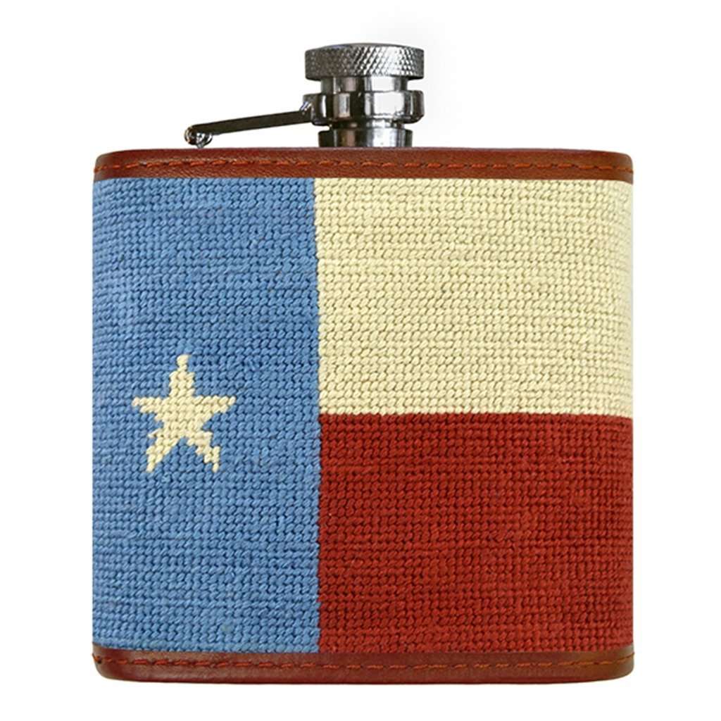 Vintage Texas Flag Needlepoint Flask by Smathers & Branson - Country Club Prep