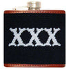XXX Needlepoint Flask in Black by Smathers & Branson - Country Club Prep