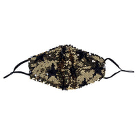 Gold Mellor Reversible Sequin Star Face Mask by Caroline Hill - Country Club Prep