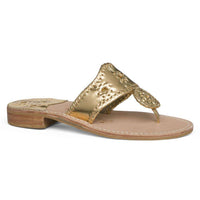 Hamptons Jack Sandal in Gold by Jack Rogers - Country Club Prep