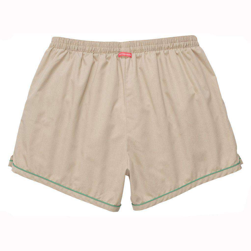 The Hackett Short in Khaki with Green by Southern Proper - Country Club Prep