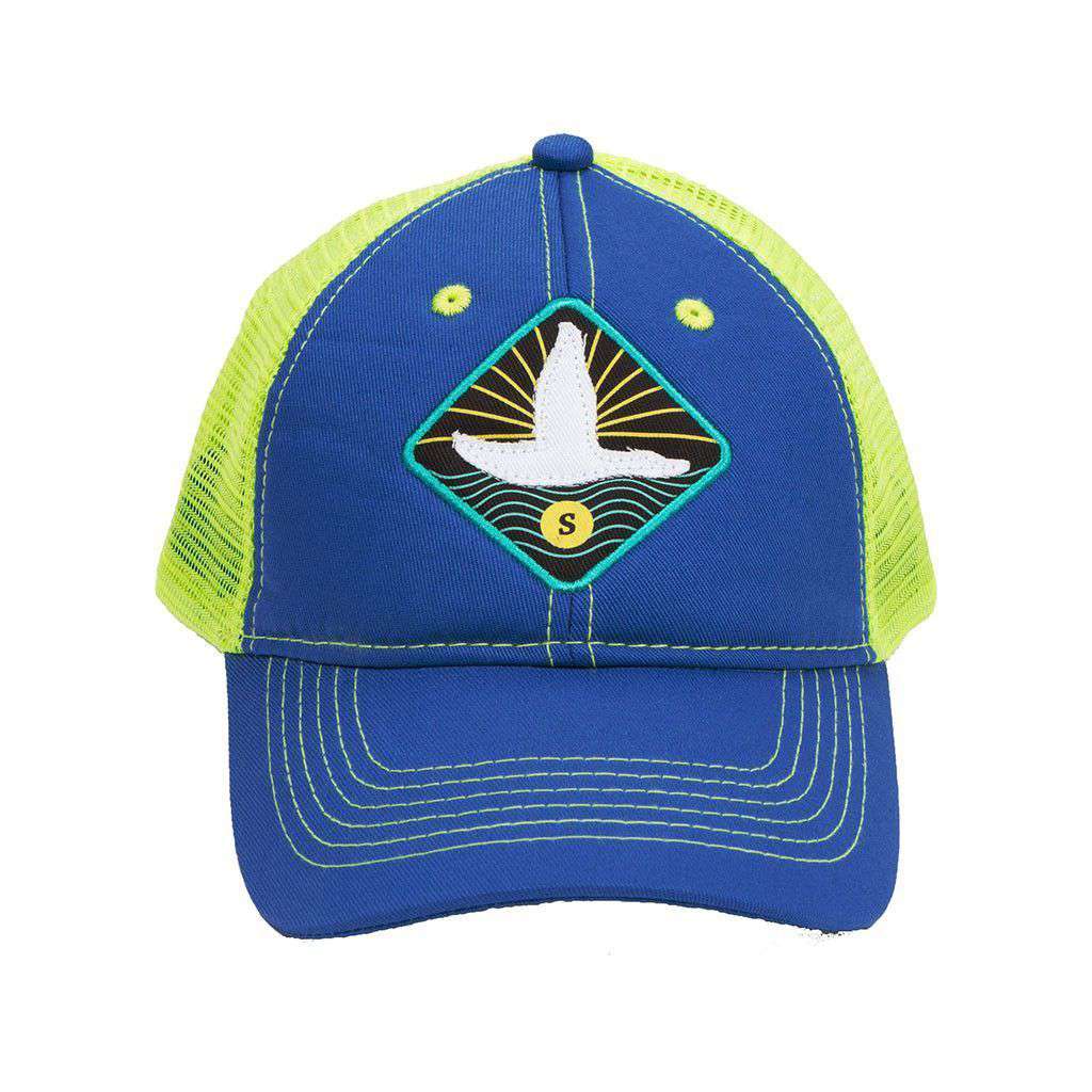 Flying Duck Trucker Hat in Royal Blue by Southern Marsh - Country Club Prep