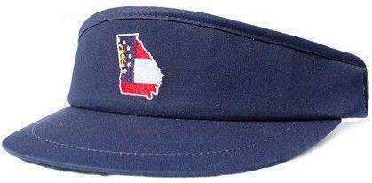 GA Traditional Golf Visor in Navy by State Traditions - Country Club Prep