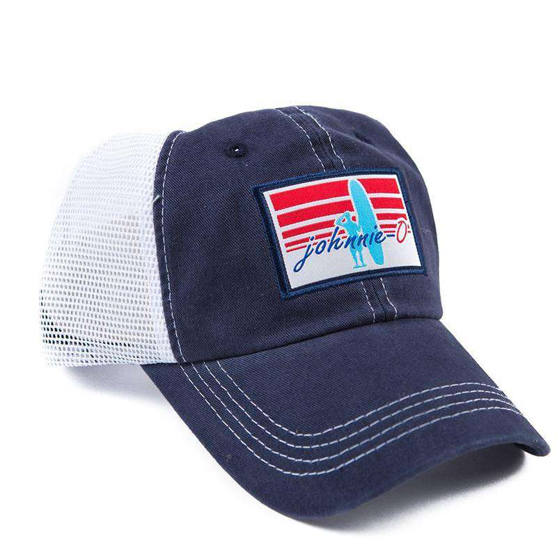 Logo Mesh Hat in Navy by Johnnie-O - Country Club Prep