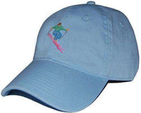 Skier Needlepoint Hat in Sky Blue by Smathers & Branson - Country Club Prep