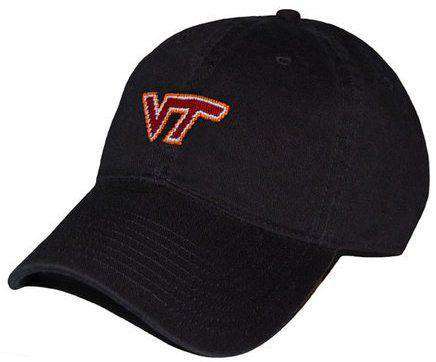 Virginia Tech Needlepoint Hat in Black by Smathers & Branson - Country Club Prep