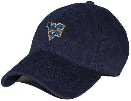 West Virginia Needlepoint Hat in Navy by Smathers & Branson - Country Club Prep