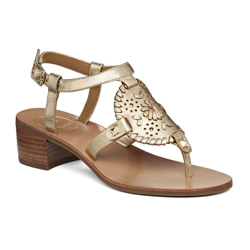 Jack Rogers Gretchen Sandal in Platinum – Country Club Prep