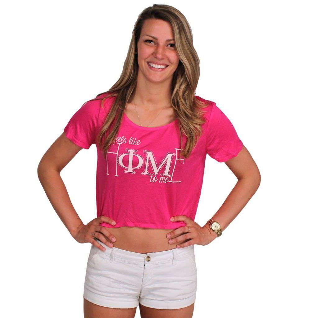 Feels Like Home Crop Top in Pink by Judith March - Country Club Prep