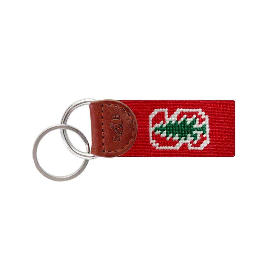 Stanford Needlepoint Key Fob in Red by Smathers & Branson - Country Club Prep