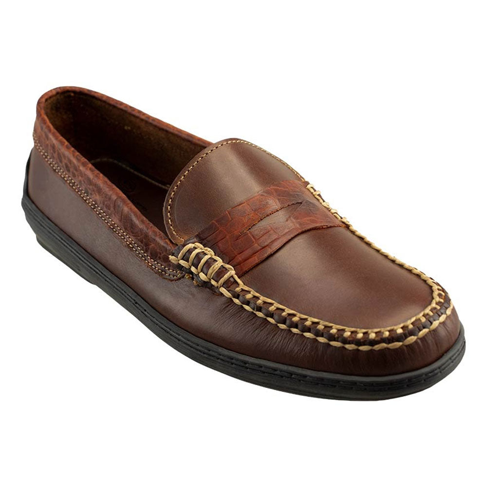 Key West Croco Combo Penny Loafer by Country Club Prep - Country Club Prep