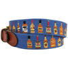 Bourbon Needlepoint Belt in Blue by Smathers & Branson - Country Club Prep