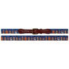 Bourbon Needlepoint Belt in Blue by Smathers & Branson - Country Club Prep