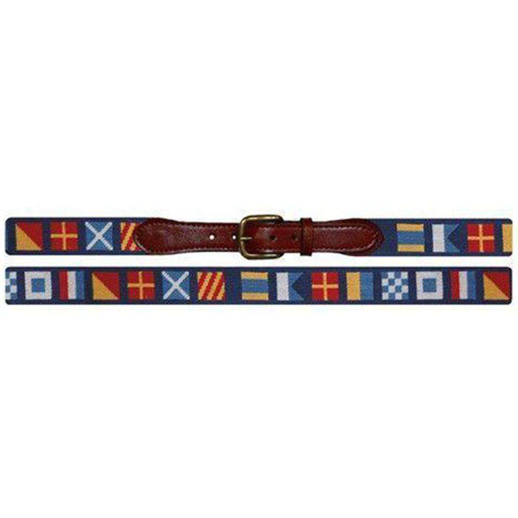 Dark n' Stormy Needlepoint Belt by Smathers & Branson - Country Club Prep