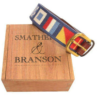 Dark n' Stormy Needlepoint Belt by Smathers & Branson - Country Club Prep