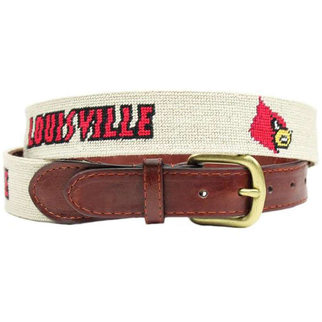 Smathers and Branson Louisville Needlepoint Belt in Beige  display picture 1