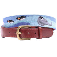 Polar Party Needlepoint Belt by Smathers & Branson - Country Club Prep